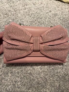 Valentino Pink Bow Studded Crossbody Bag